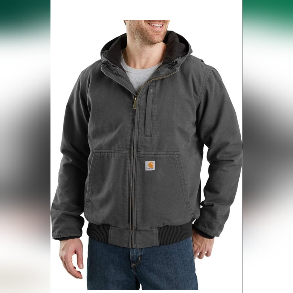 Carhartt grey fleece lined jacket size XXL Tall